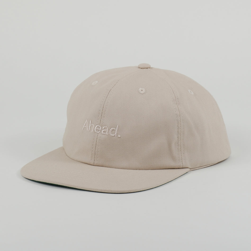 Trademark under peak cap, Light beige